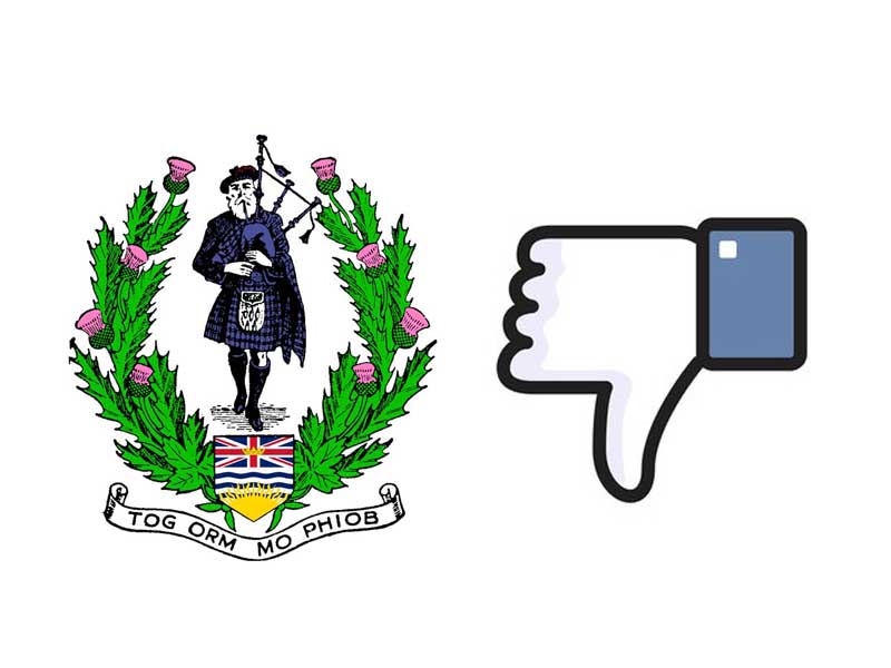 BC Pipers Association Facebook page shut down by Meta