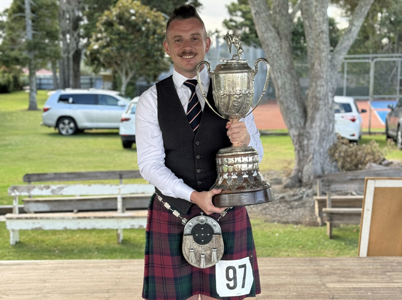 2024 Waipu solo piping champion: Liam Kernaghan